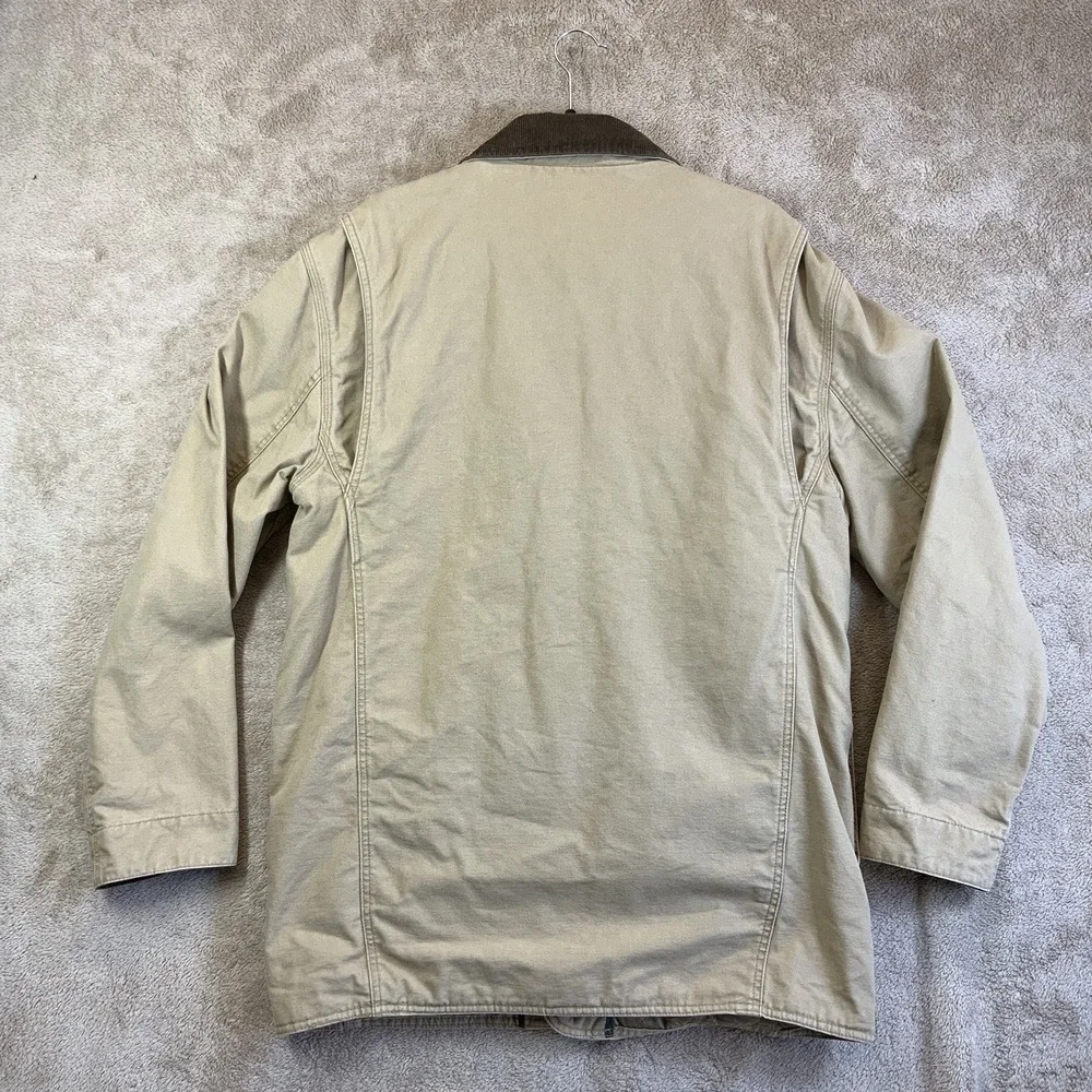 Orvis Barn Jacket Field Chore Coat Mens Medium Quilted Liner Corduroy Collar Vtg